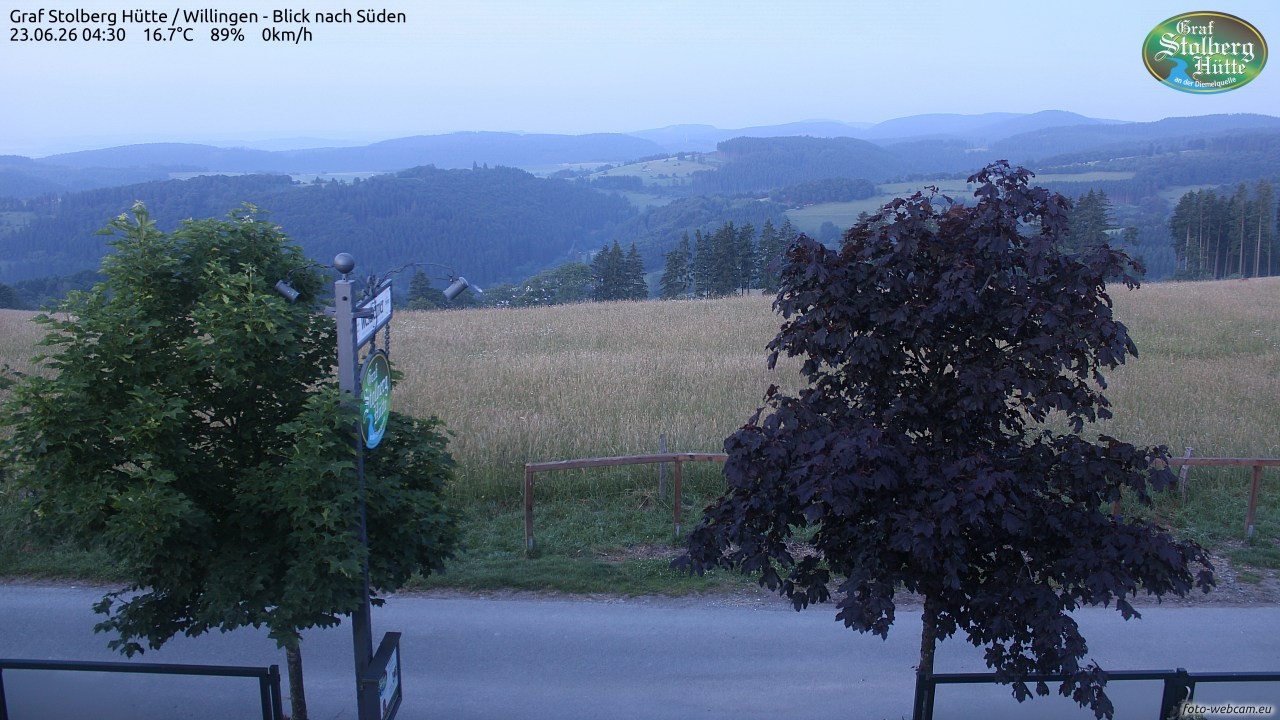 Archived image Webcam Mountain Hut Graf Stolberg near Willingen