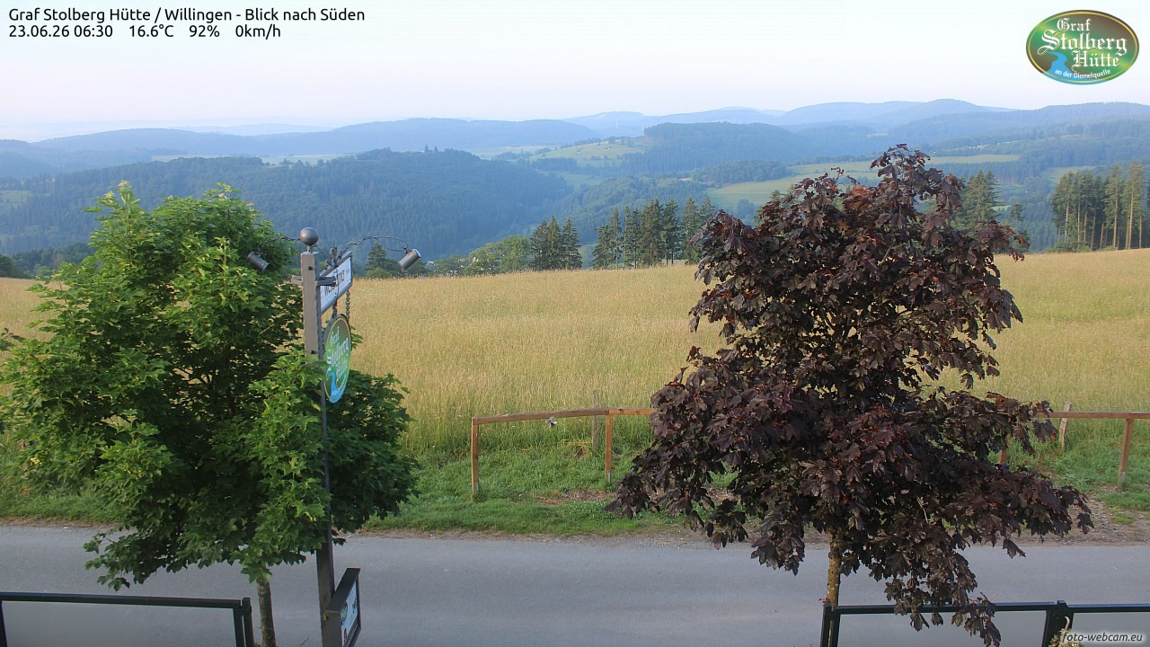 Archived image Webcam Mountain Hut Graf Stolberg near Willingen