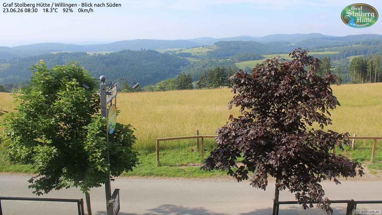 Archived image Webcam Mountain Hut Graf Stolberg near Willingen