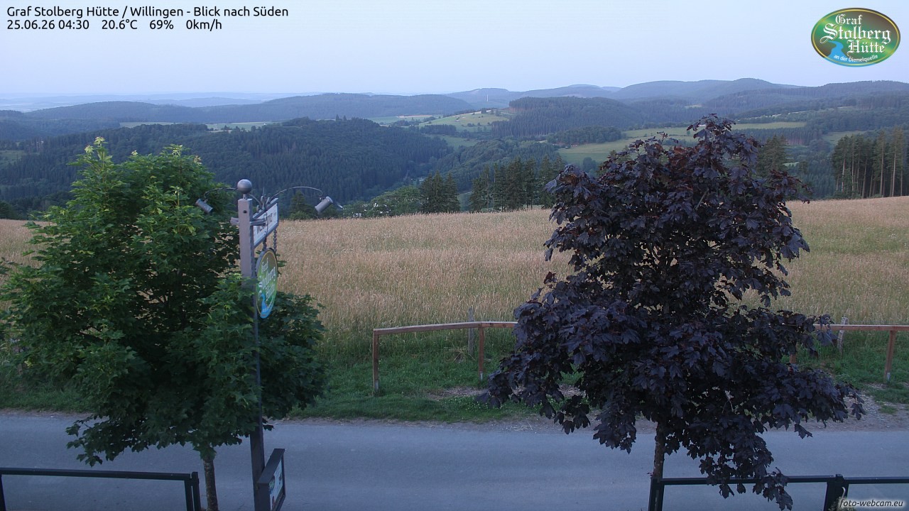 Archived image Webcam Mountain Hut Graf Stolberg near Willingen