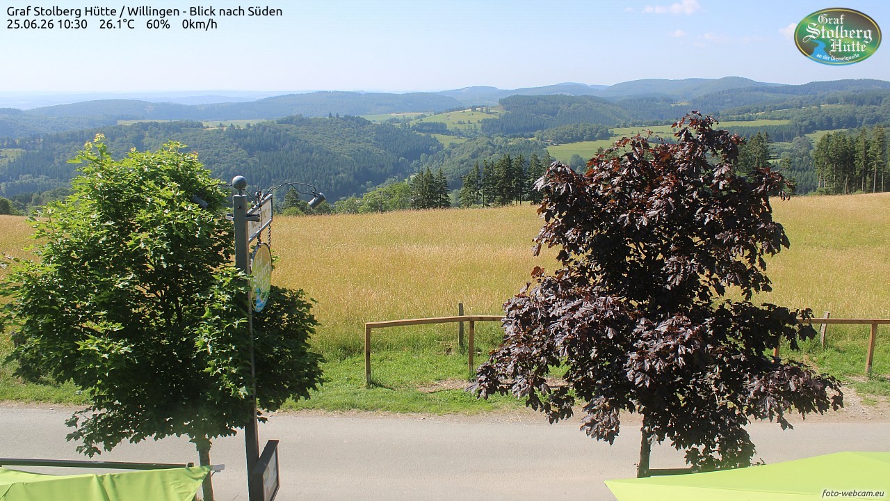 Archived image Webcam Mountain Hut Graf Stolberg near Willingen