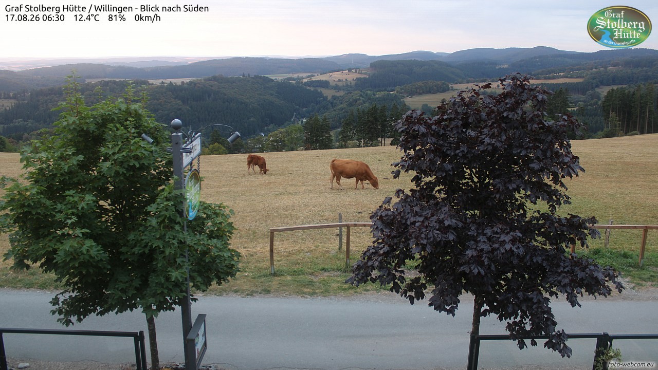 Archived image Webcam Mountain Hut Graf Stolberg near Willingen