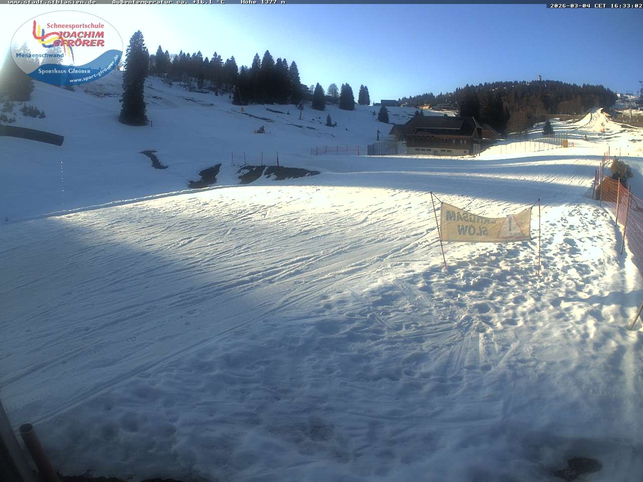 Archiv Foto Webcam Menzenschwander Hütte, Schwarzwald