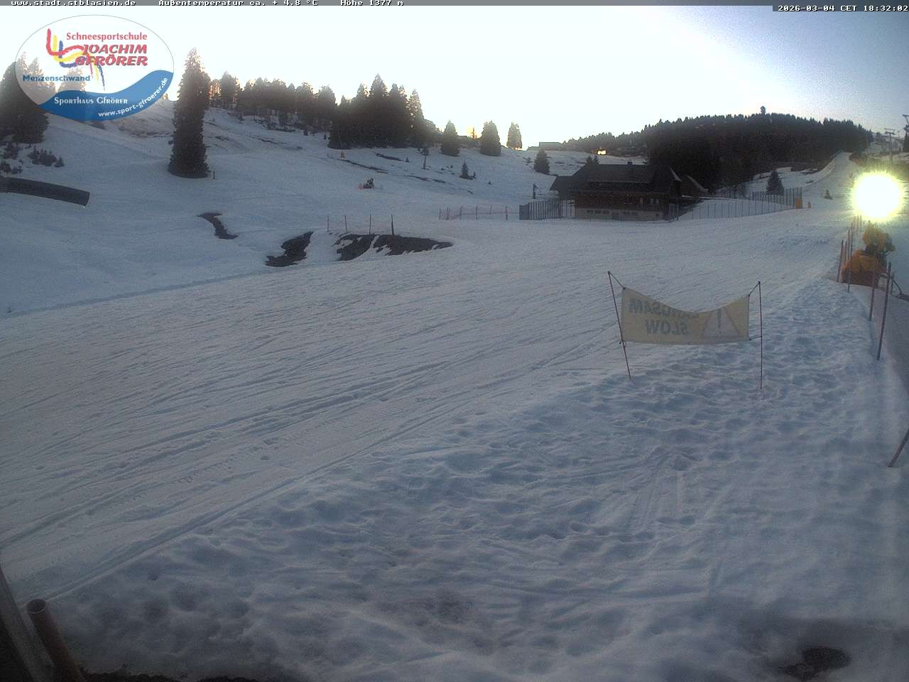 Archiv Foto Webcam Menzenschwander Hütte, Schwarzwald