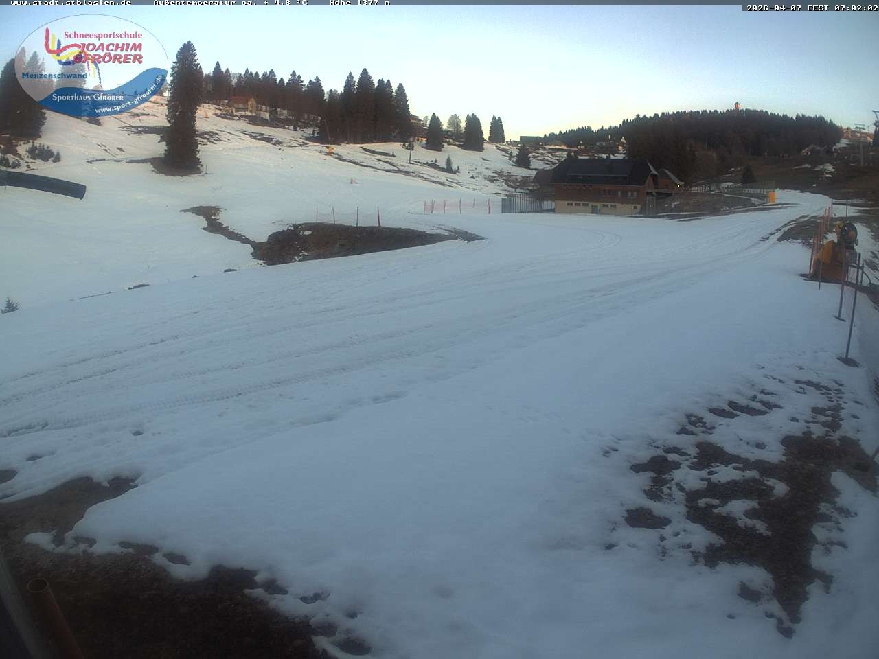 Archived image Webcam Mountain hut Menzenschwand