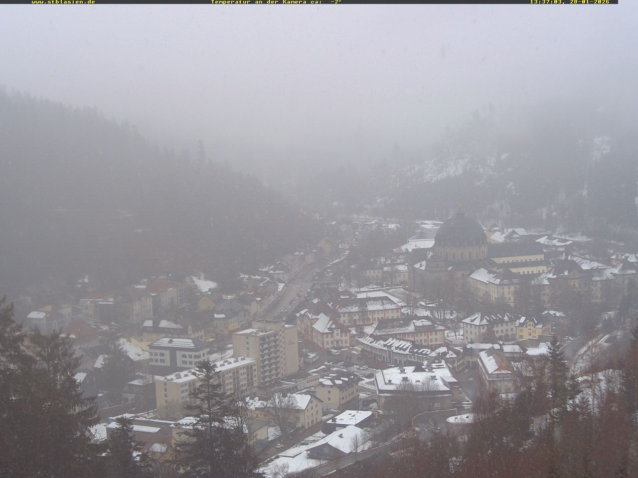 Archived image Webcam Black Forest: St. Blasien
