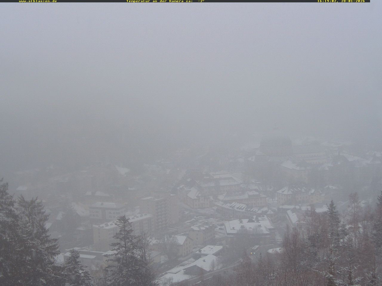 Archived image Webcam Black Forest: St. Blasien