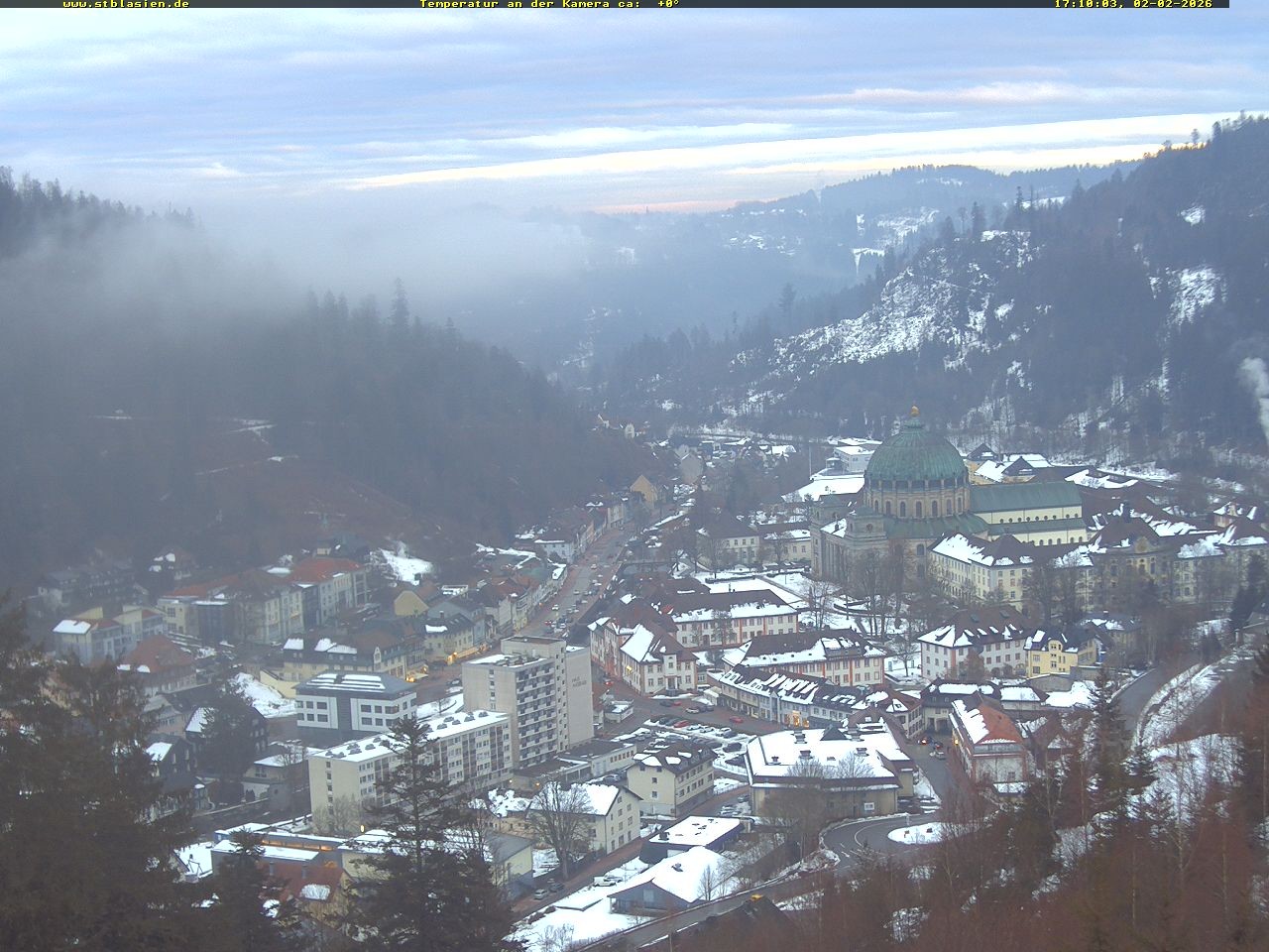 Archived image Webcam Black Forest: St. Blasien