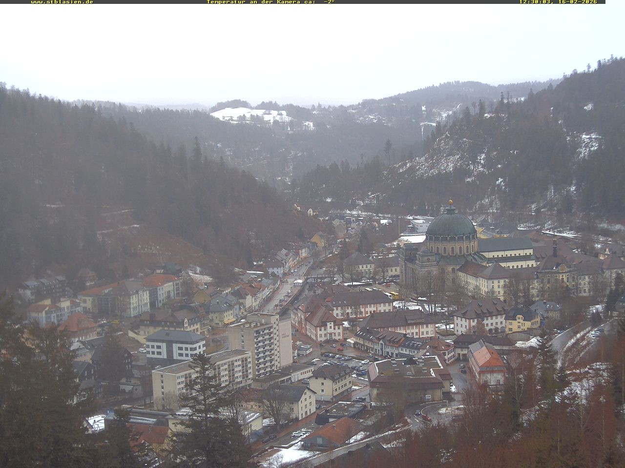 Archived image Webcam Black Forest: St. Blasien
