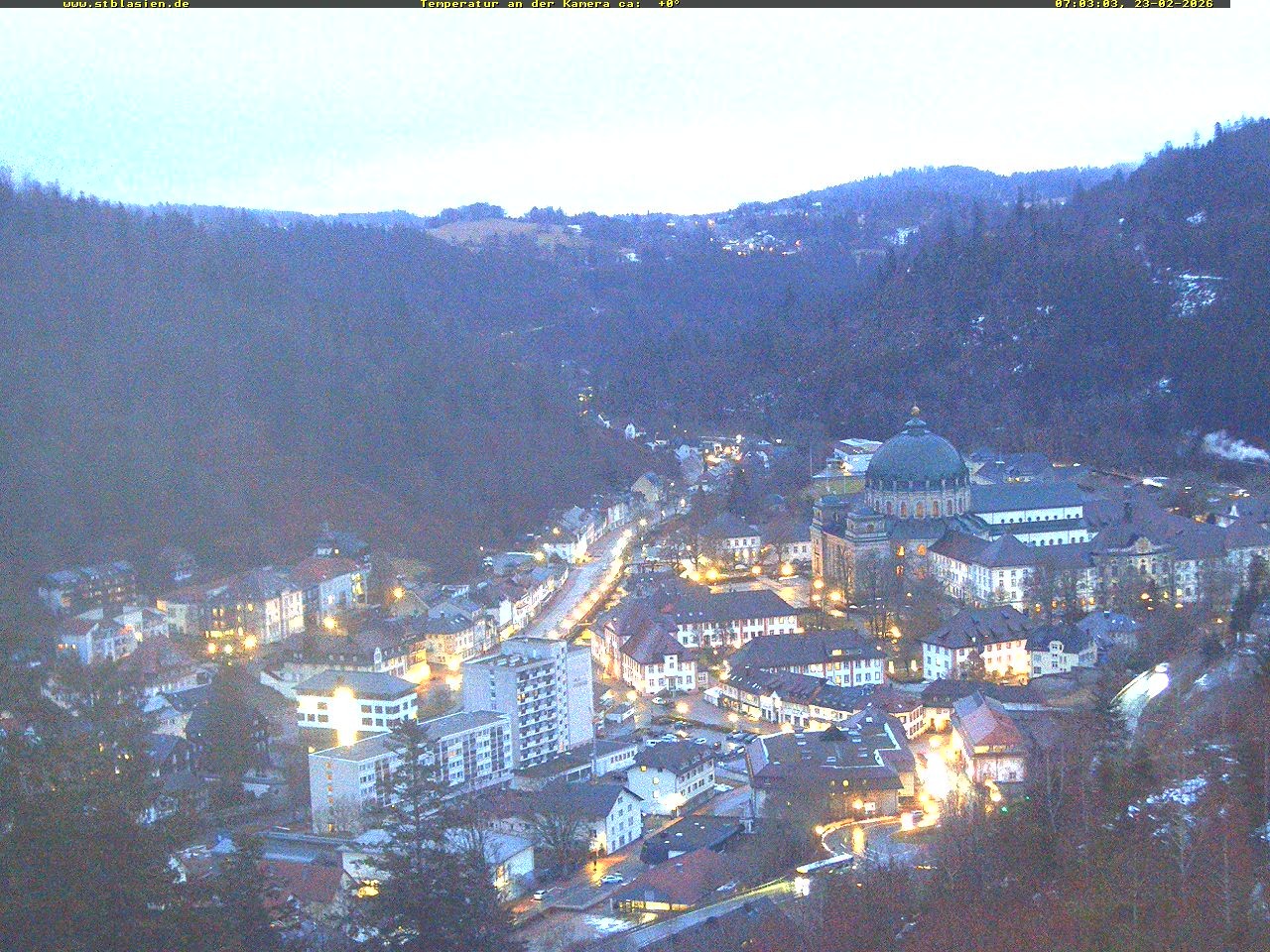 Archived image Webcam Black Forest: St. Blasien