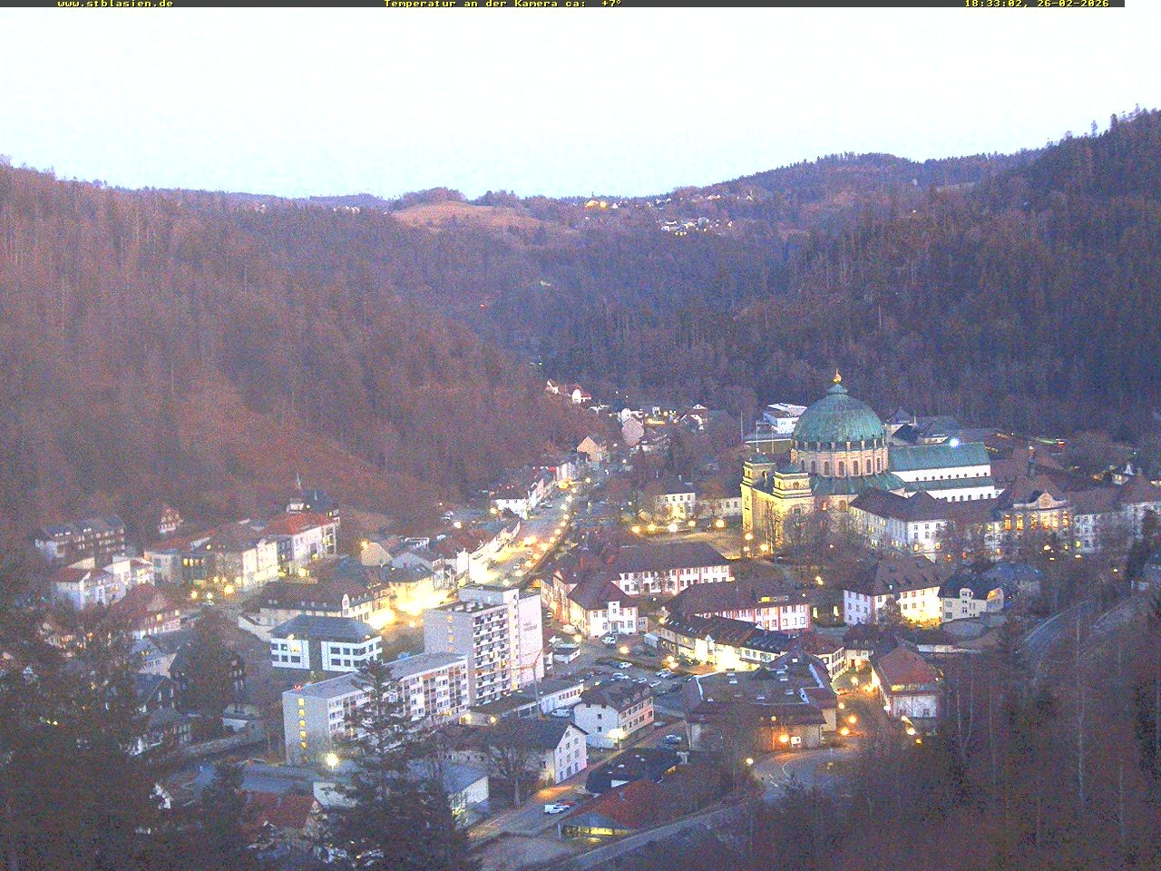 Archived image Webcam Black Forest: St. Blasien