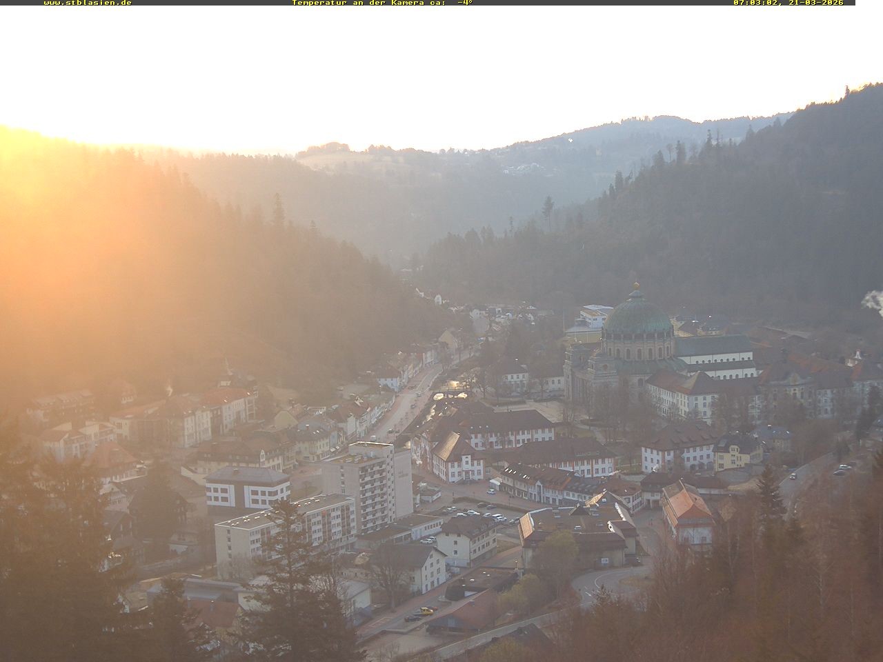Archived image Webcam Black Forest: St. Blasien