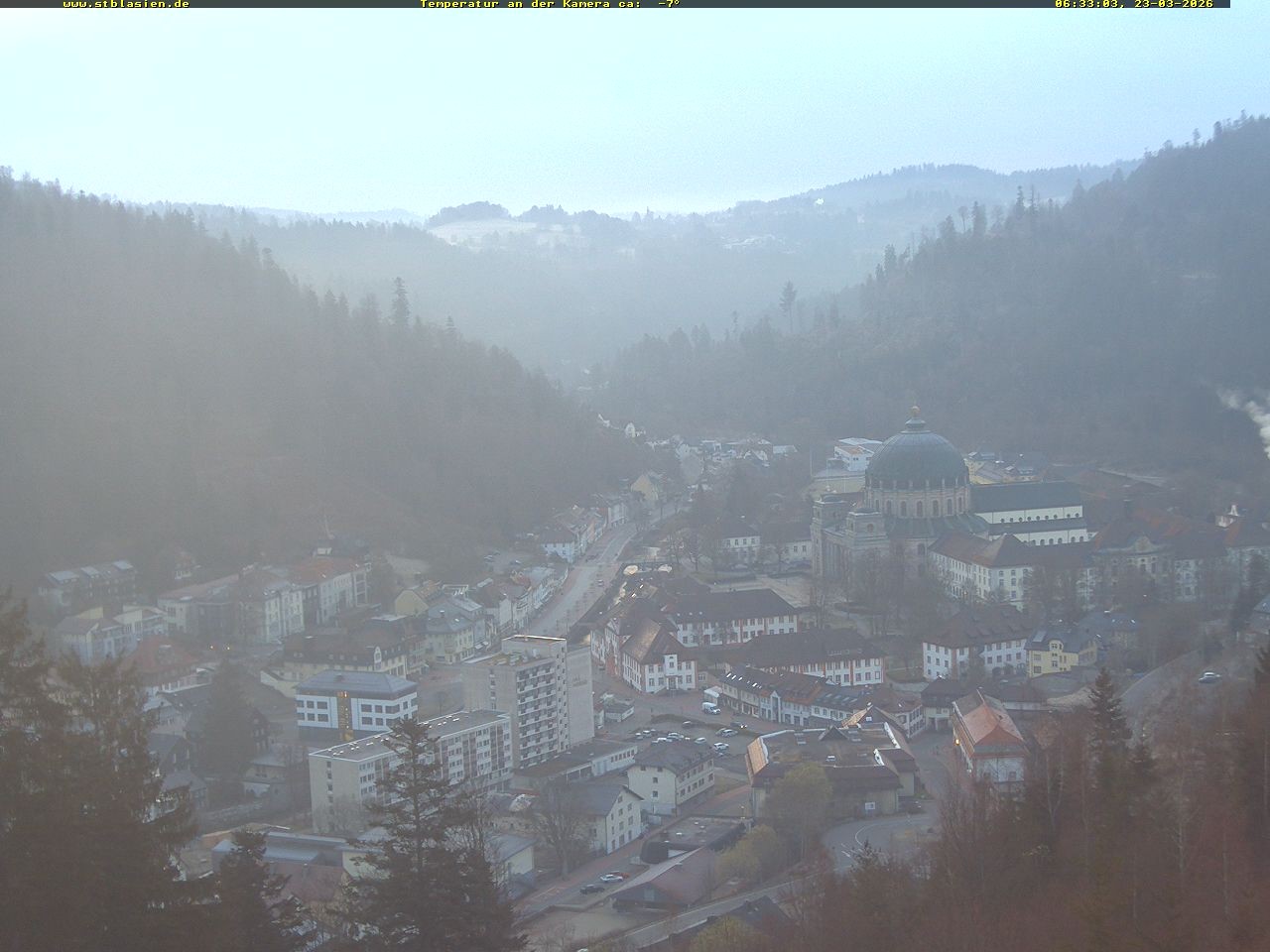 Archived image Webcam Black Forest: St. Blasien