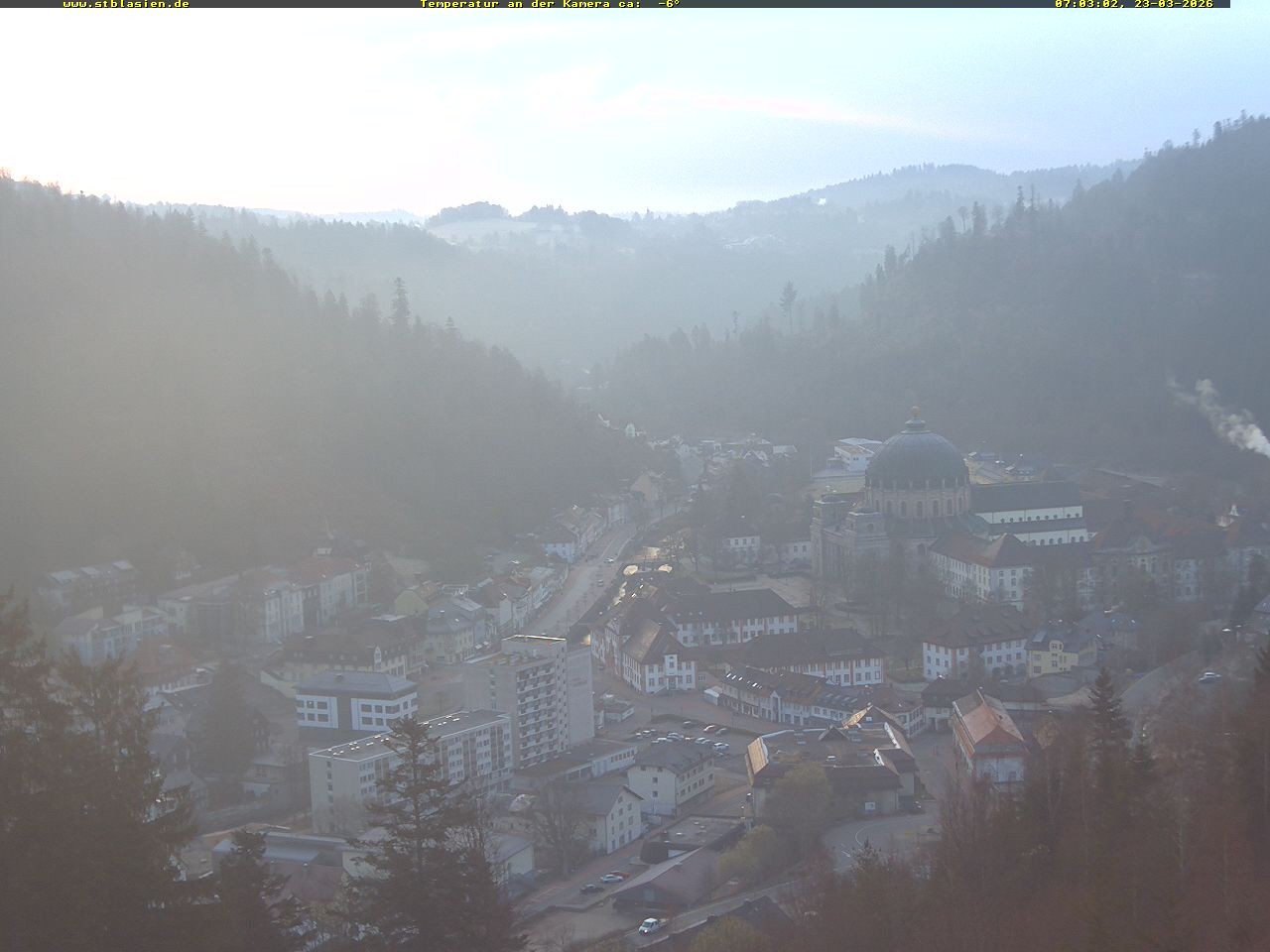 Archived image Webcam Black Forest: St. Blasien