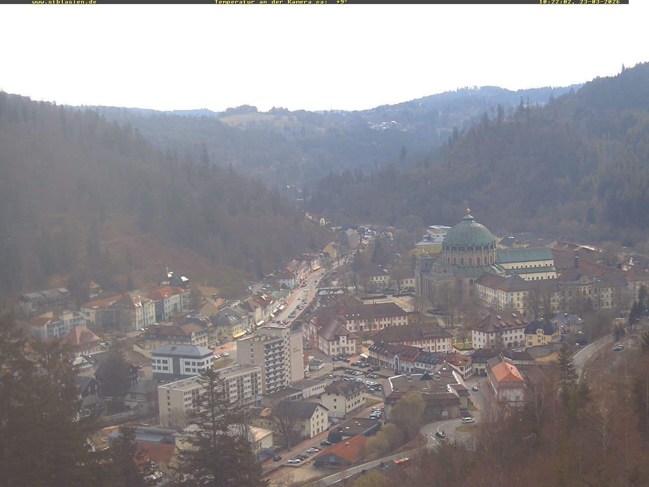 Archived image Webcam Black Forest: St. Blasien