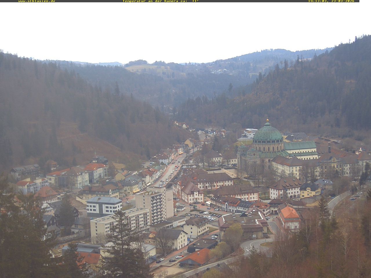 Archived image Webcam Black Forest: St. Blasien