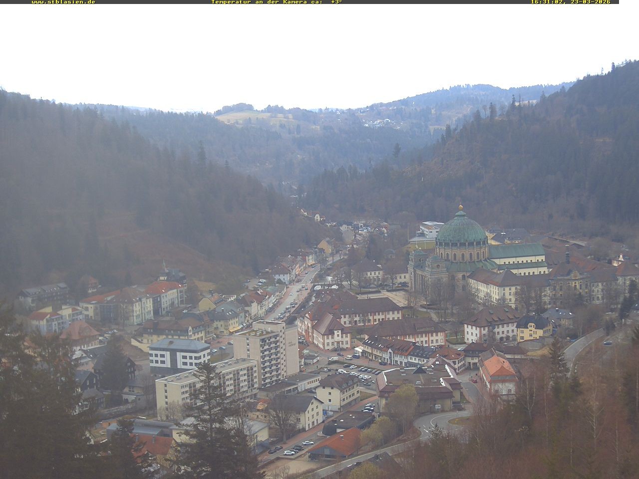 Archived image Webcam Black Forest: St. Blasien
