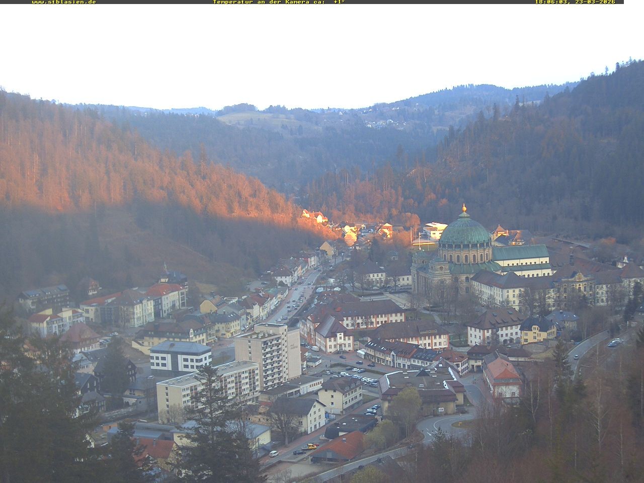 Archived image Webcam Black Forest: St. Blasien