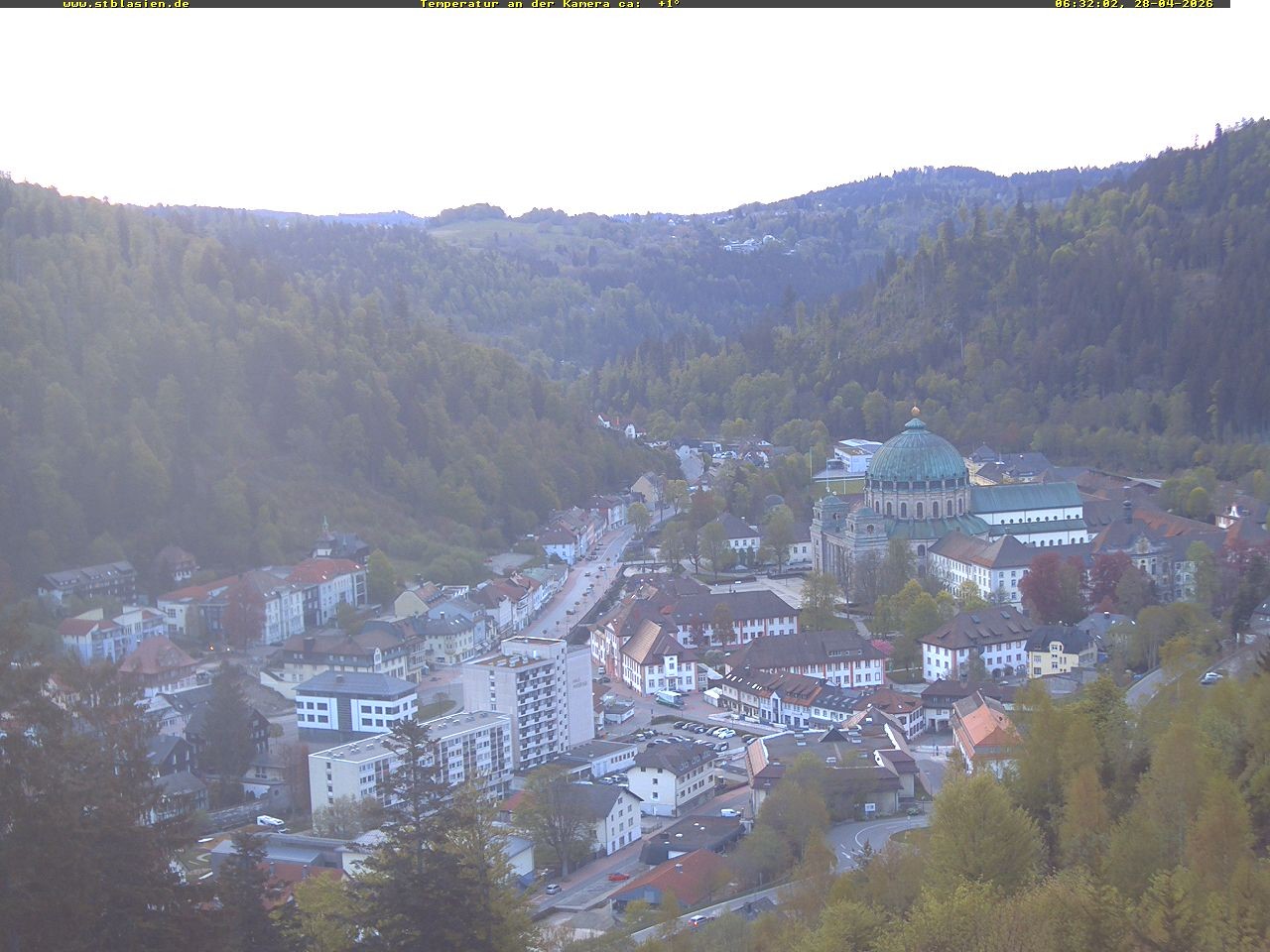 Archived image Webcam Black Forest: St. Blasien