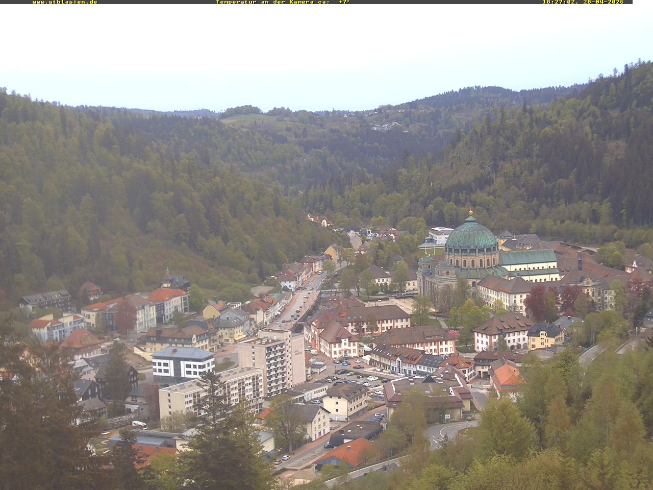 Archived image Webcam Black Forest: St. Blasien