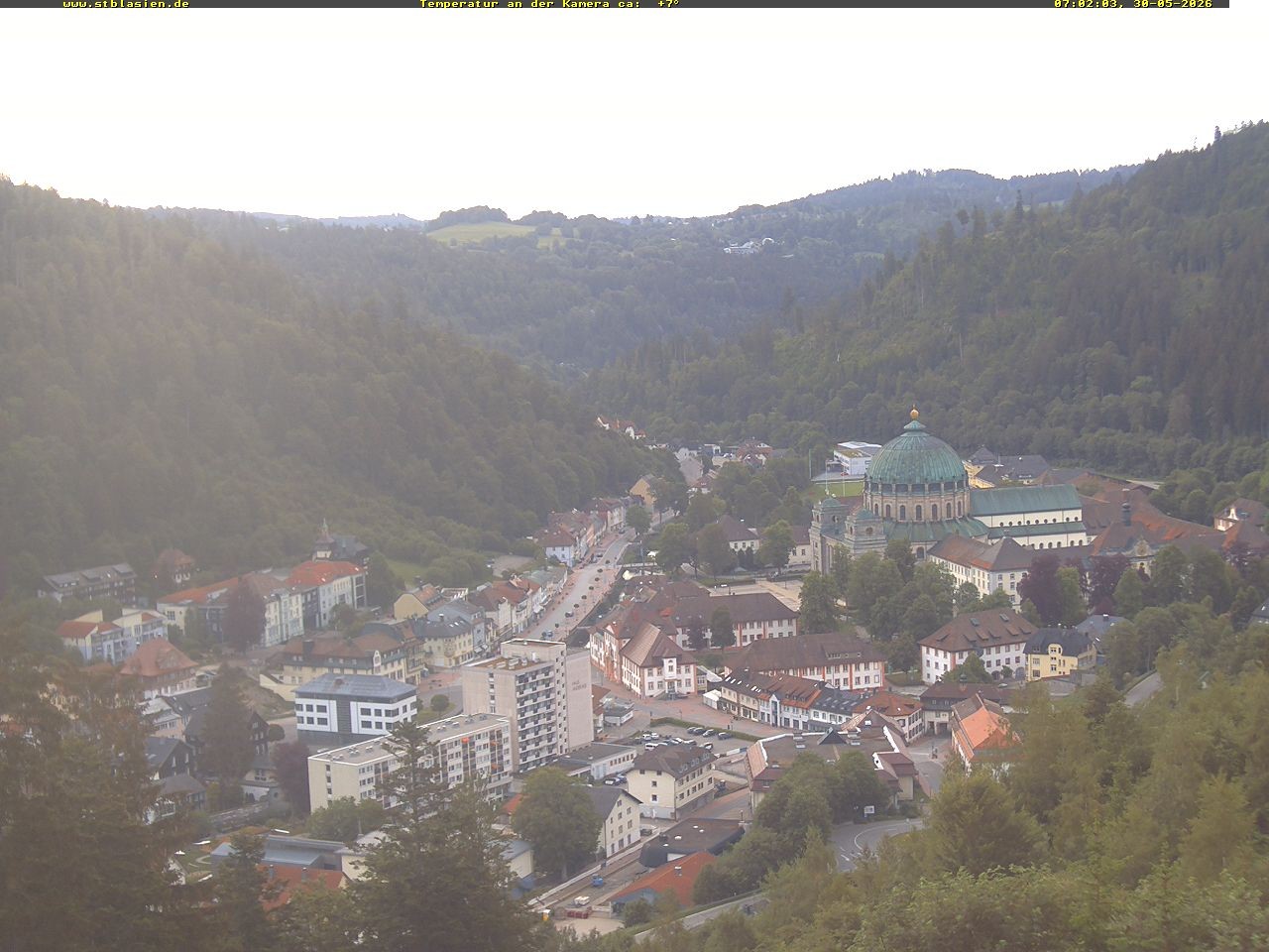 Archived image Webcam Black Forest: St. Blasien