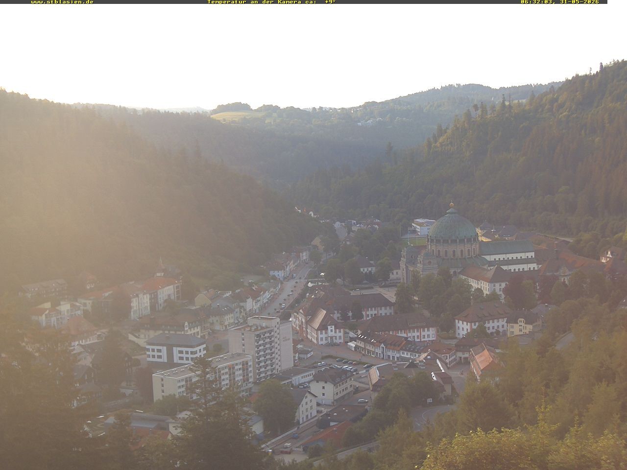 Archived image Webcam Black Forest: St. Blasien