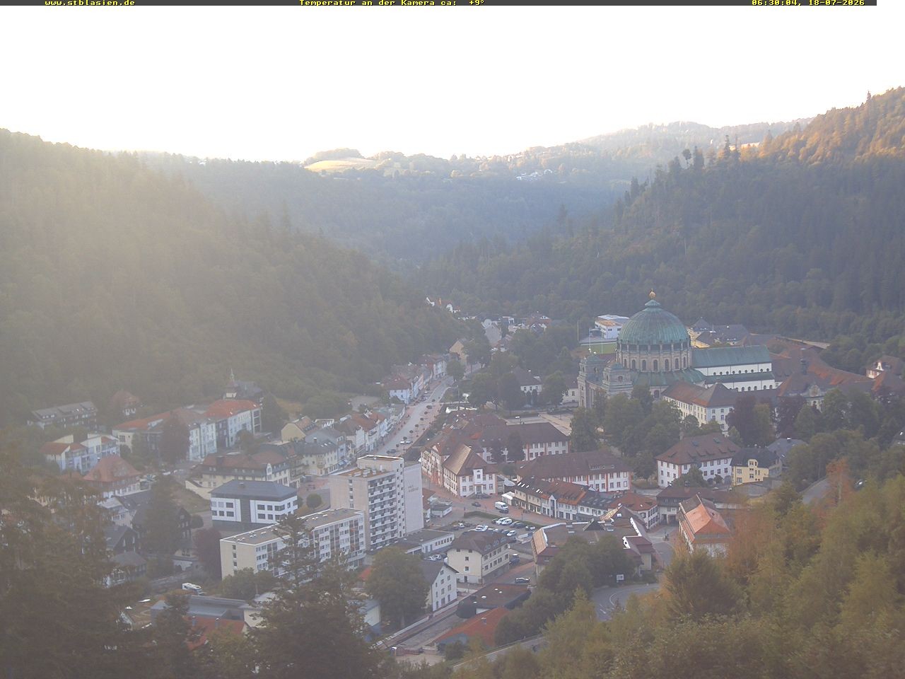 Archived image Webcam Black Forest: St. Blasien