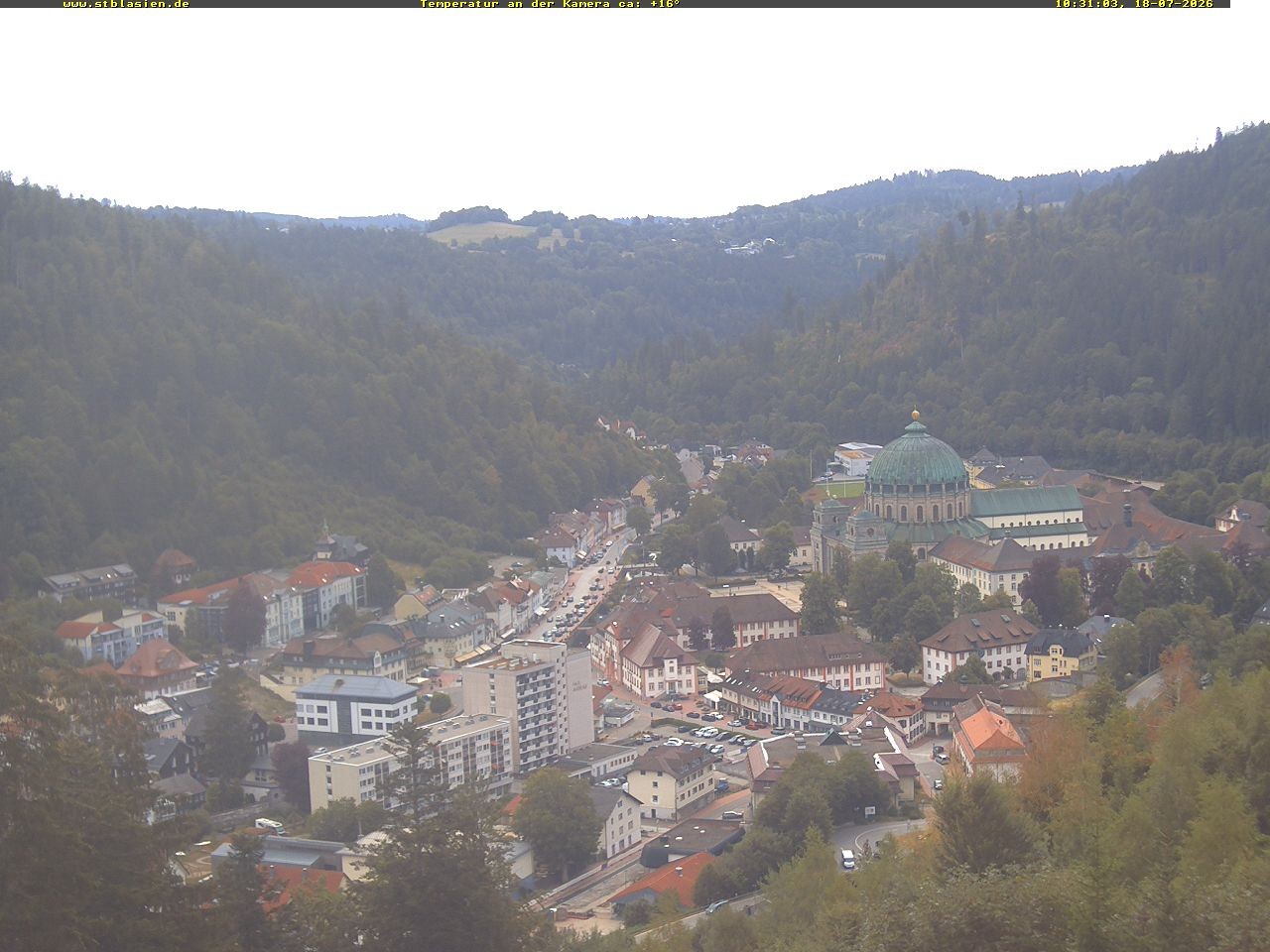 Archived image Webcam Black Forest: St. Blasien