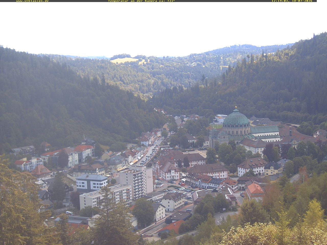Archived image Webcam Black Forest: St. Blasien