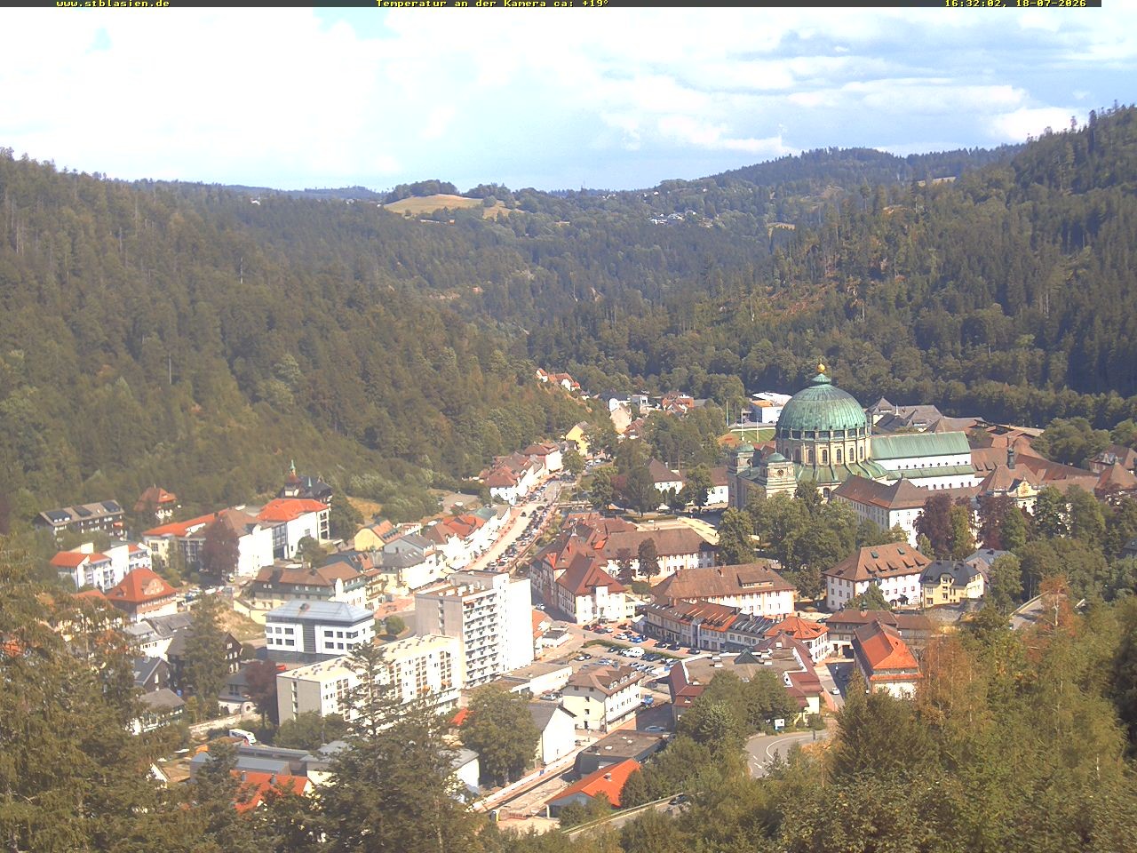 Archived image Webcam Black Forest: St. Blasien