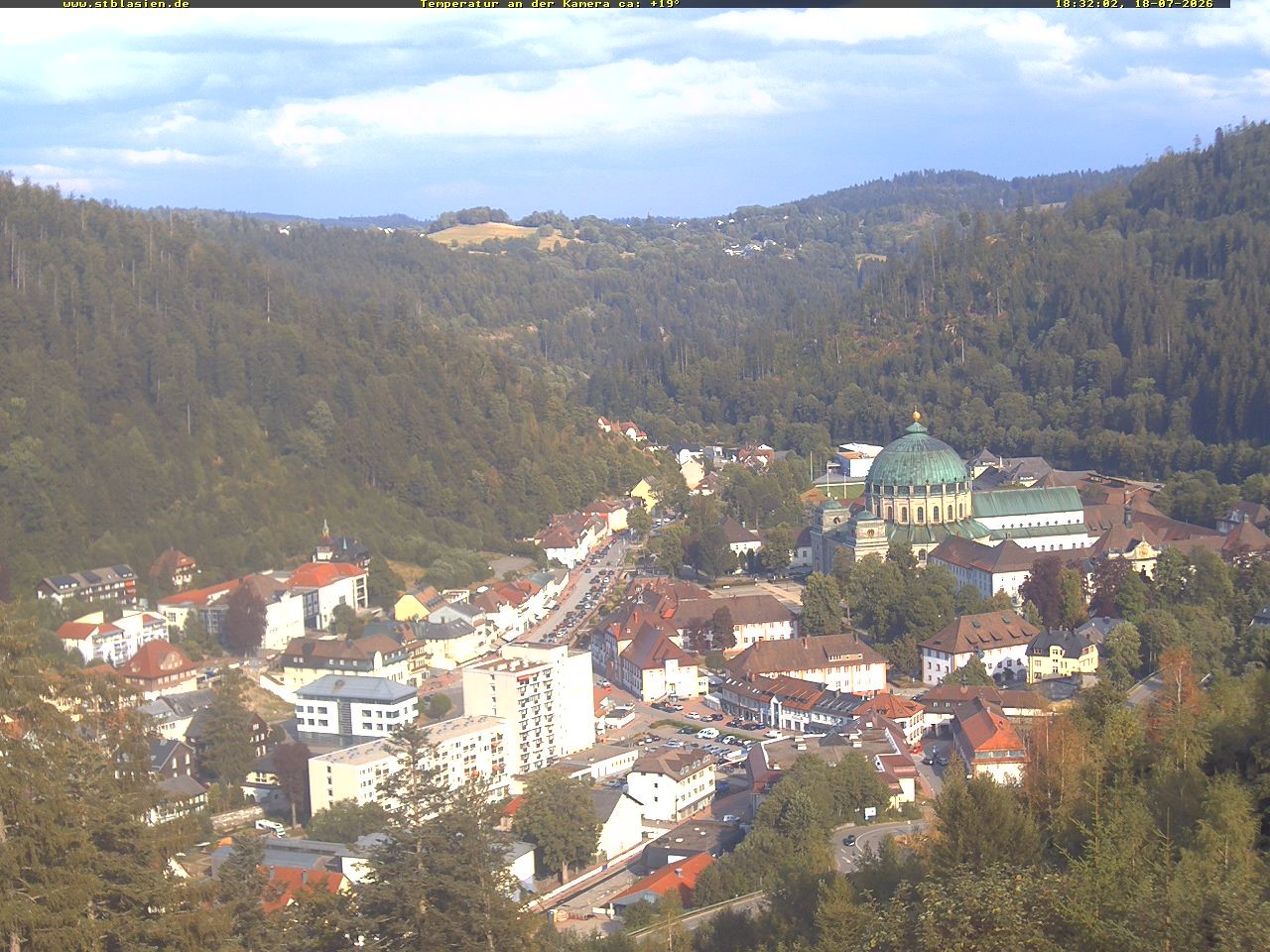 Archived image Webcam Black Forest: St. Blasien