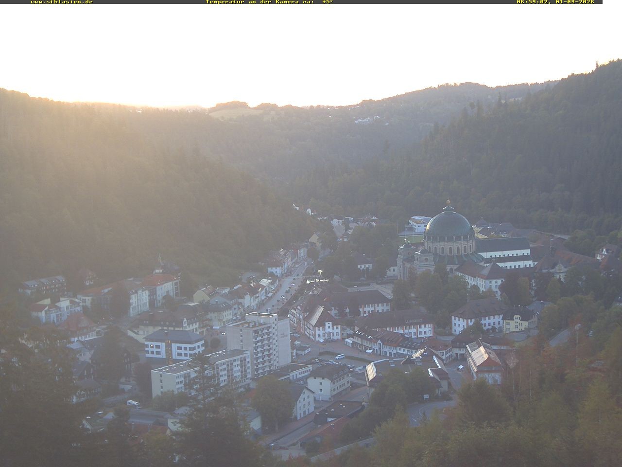 Archived image Webcam Black Forest: St. Blasien