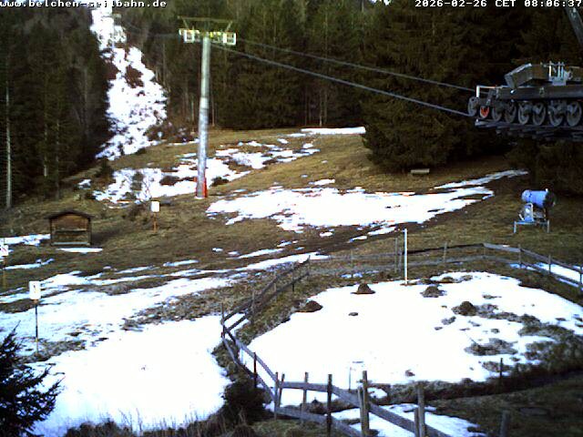 Archived image Webcam Base station of Belchen-Cablecar