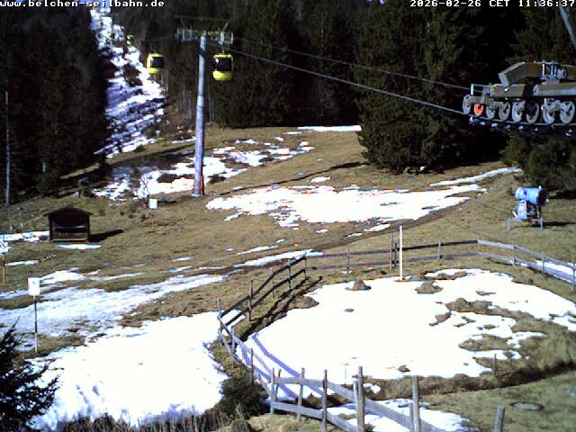 Archived image Webcam Base station of Belchen-Cablecar