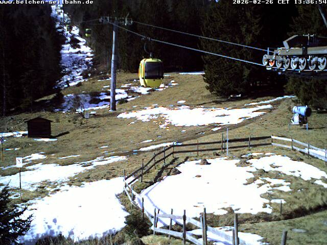 Archived image Webcam Base station of Belchen-Cablecar