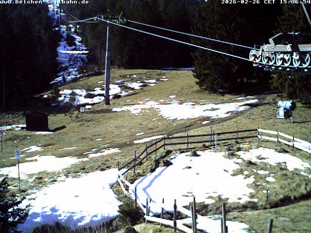 Archived image Webcam Base station of Belchen-Cablecar