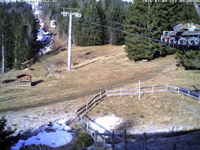 Archived image Webcam Base station of Belchen-Cablecar