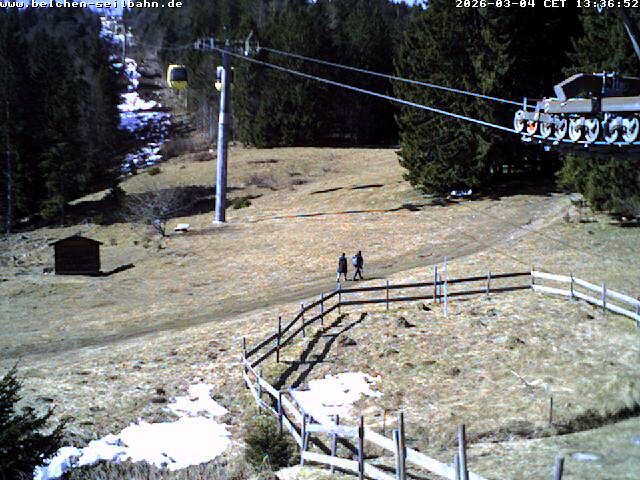Archived image Webcam Base station of Belchen-Cablecar