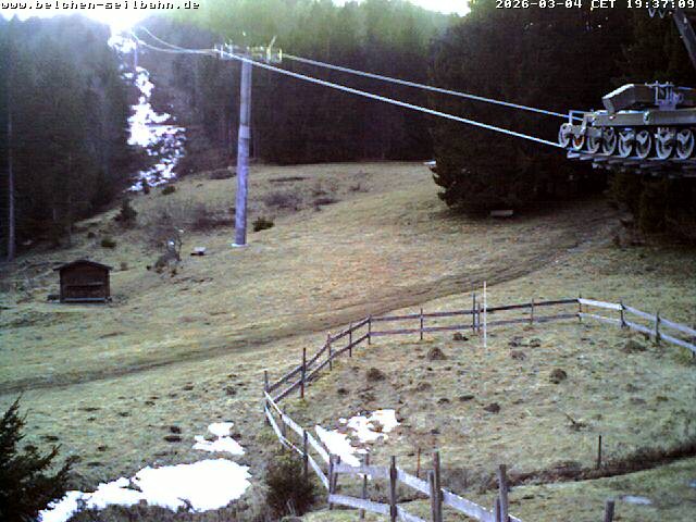 Archived image Webcam Base station of Belchen-Cablecar
