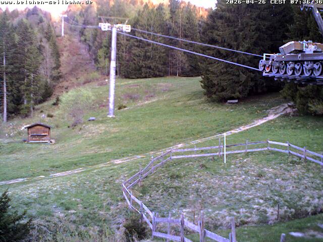 Archived image Webcam Base station of Belchen-Cablecar