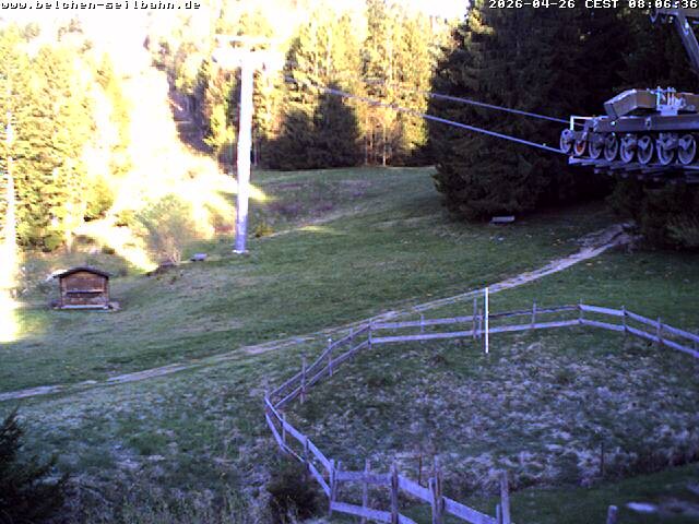 Archived image Webcam Base station of Belchen-Cablecar