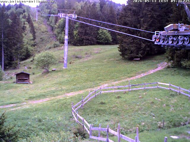 Archived image Webcam Base station of Belchen-Cablecar