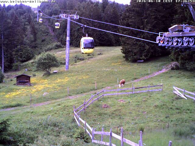 Archived image Webcam Base station of Belchen-Cablecar