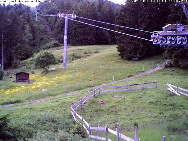 Archived image Webcam Base station of Belchen-Cablecar