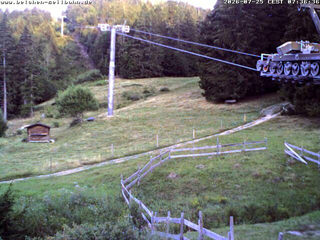 Archived image Webcam Base station of Belchen-Cablecar