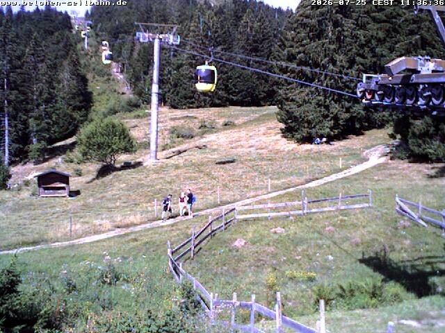 Archived image Webcam Base station of Belchen-Cablecar