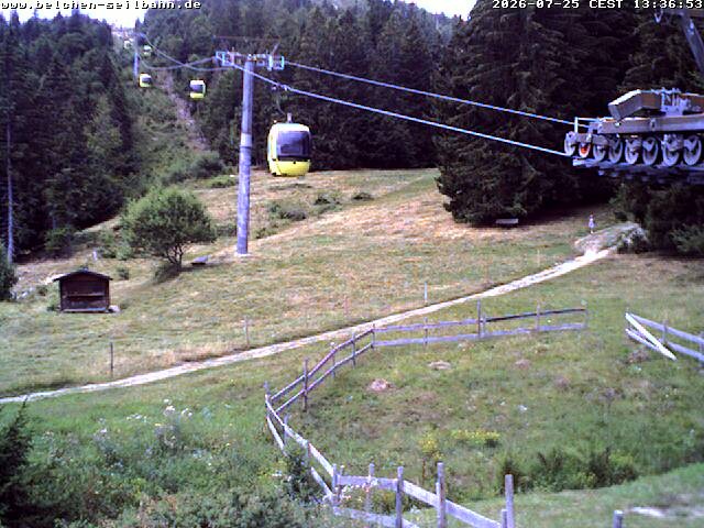 Archived image Webcam Base station of Belchen-Cablecar