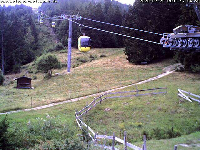 Archived image Webcam Base station of Belchen-Cablecar