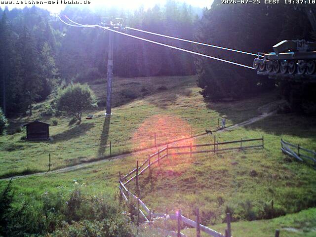 Archived image Webcam Base station of Belchen-Cablecar