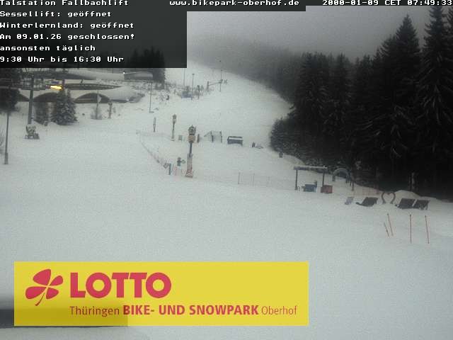 Archived image Webcam Fallbachhang in Oberhof, Thuringian Forest